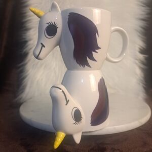 3D Unicorn Color Changing Heat Sensitive Magic Cup Mug Mythical Fantasy NWT X 2